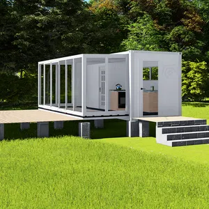 Küçük ev kiti prefabrik evler Modern 20ft 40ft hareketli mobil ev dışarı itin