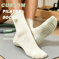 Chaussettes de yoga et de Pilates personnalisées avec logo, économiques, absorbantes, antidérapantes et polyvalentes pour les studios de fitness