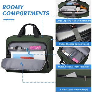 Borsa per Laptop in Poliestere Impermeabile di Grande Capacità per Uomini e Donne, Uso Professionale e Viaggi, Tracolla Regolabile - Product Image 5