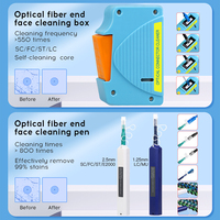 Kit d'inspection de fibre optique COMPTYCO AUA-600 - Stylo de nettoyage SC/LC, boîte de nettoyage et papier anti-poussière Y1 pour l'inspection des connecteurs de fibre