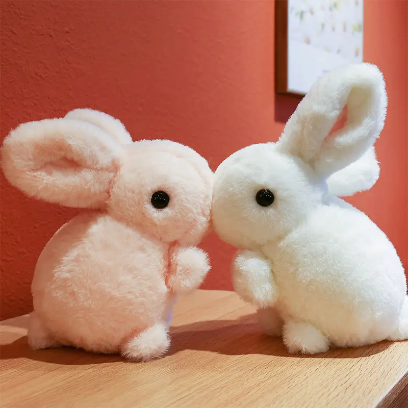 Cute Pink and White Rabbit Doll Baby Soft Plush Toys For Children Bunny plush toy