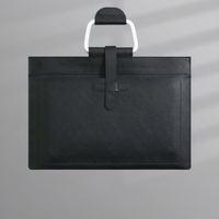 Maletín de Negocios Moderno, Gran Capacidad, Impermeable, Ligero, Bolsa para Documentos, Organizador de Archivos, Maletín para Portátil, Cuero PU, Oficina