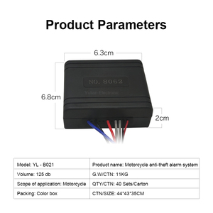 Sistem <span class=keywords><strong>Alarm</strong></span> Motor 12V Anti-Pemotongan dengan Baterai 9V, Laris Manis dari Pabrik - Product Image 6
