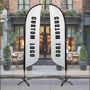 Bandera de Pluma Publicitaria con Diseño Personalizado en Forma de Lágrima, Bandera de Playa para Exteriores - Product Image 1