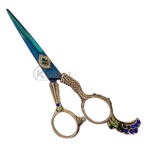 Ciseaux à cheveux pro pour salon de coiffure, finition noire, Double doigt, étiquette personnalisée, 6.5 pouces - Product Image 4