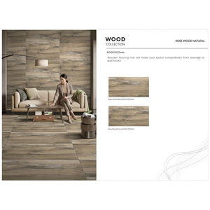 Azulejos de Porcelana con Efecto Madera de Olivo 600x1200mm Acabado Glaseado para Pisos y Paredes Interiores Modernos - Product Image 5