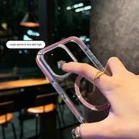 Coque Magnétique Antichoc pour iPhone 17 Air 16E 15 Pro Max Compatible, Housse de Protection Souple en TPU Transparent Anti-rayures