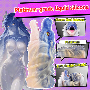 Bomba de masturbación de fantasía Dragon Princess para hombre, dispositivo de orgasmo de silicona con succión de pene monstruoso, vagina de bolsillo de un solo canal con forma de animal. - Product Image 3