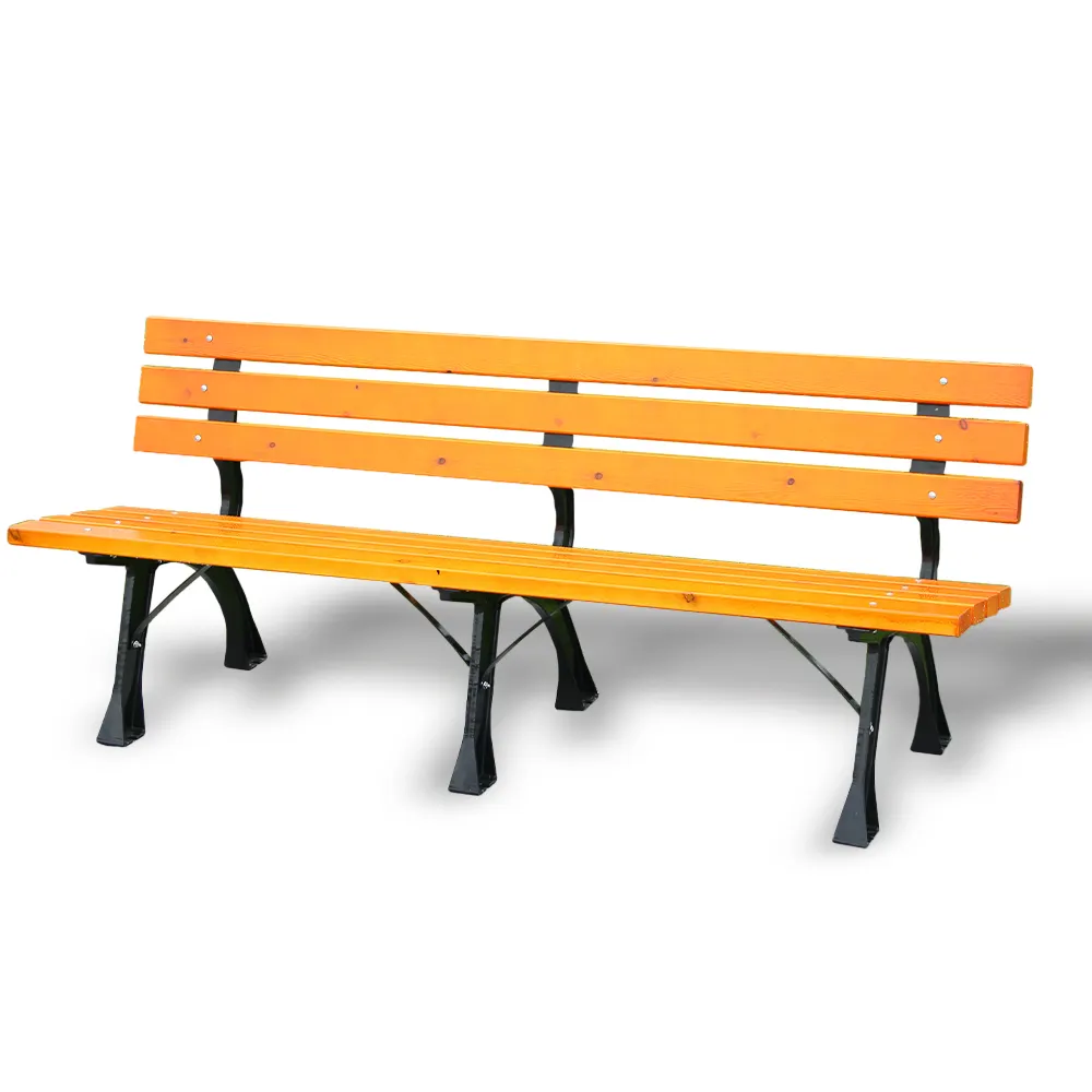 MARTES JX1801 Assentos de jardim para Parque ao ar livre, cadeira de pátio externa, bancos de madeira, assento de metal para Parque público