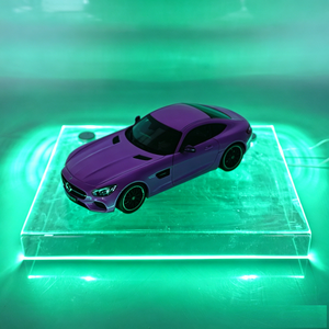 Plateforme d'affichage LED en acrylique transparent de qualité supérieure pour modèles de voitures miniatures - Product Image 2