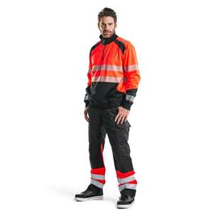 BLAKLADER - 355625285599XL Sudadera Hi-Vis con media cremallera Rojo/Negro-EAN 7330509623527 ROPA DE TRABAJO DE LA HI-VIS - Product Image 3