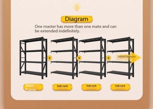 Étagère <span class=keywords><strong>de</strong></span> <span class=keywords><strong>rangement</strong></span> Yan En à hauteur réglable, multi-niveaux, en acier laminé à froid, sur pied, pour balcon, capacité <span class=keywords><strong>de</strong></span> charge <span class=keywords><strong>de</strong></span> 300 kg - Product Image 2