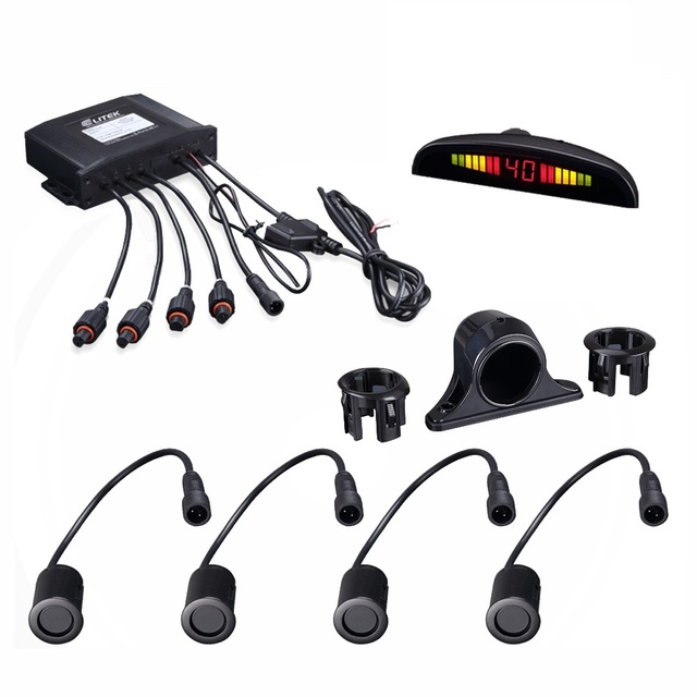 4 Sensor Rear Waterproof Ultrasonic Detection System  with Display 12-24V Truck Back Sensor System