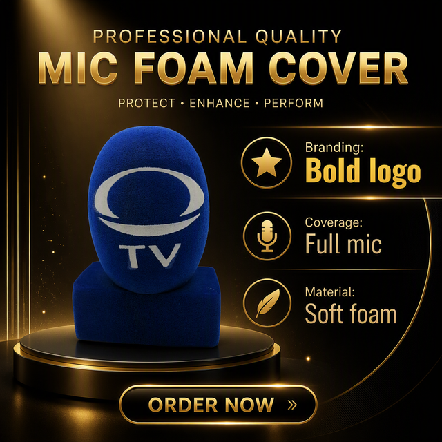 Eco-friendly Lightweight Sponge Microphone Cover Durable Foam Mic Windscreen for KTV Karaoke Daily Use Custom Logo Wholesale
