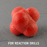 Balle de réaction TPR rouge de 7 cm pour la coordination œil-main et les exercices d'agilité