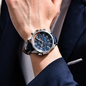 PAGANI DESIGN New Quartz Number Luminous Dial Man Watch <b>Automatic</b> Date PU Leather Strap <b>Chronograph</b> Japan Movt Waterproof Watch - Product Image 3