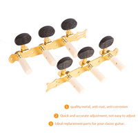 CL-02MW clés scellées chromées tête de machine en métal chevilles de réglage de guitare pour guitare classique Instruments de musique et accessoires