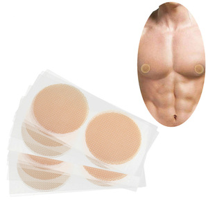 <span class=keywords><strong>JOGOGO</strong></span> Couvre-tétons invisibles non-tissés imperméables anti-frottement pour hommes (formes rondes/fleur) pour les irritations sportives - Product Image 4
