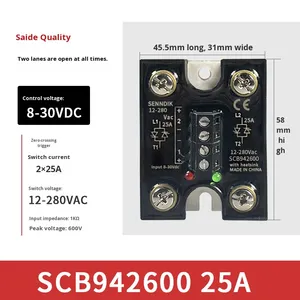 Senndik scb941600 trạng thái rắn <span class=keywords><strong>Relay</strong></span> 50A 600VAC đánh giá 12A kín mục đích chung - Product Image 6