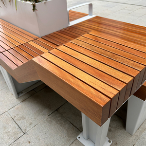 Banc de jardinage moderne carré pour terrasse extérieure, jardinière au sol, pot de fleurs écologique, banc de repos pour fleurs, pour cour, jardin, centre commercial - Product Image 5