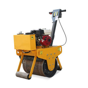 Rodillo vibratorio de mano con ruedas de acero simples o dobles para compactar el suelo, zanjas, césped - Product Image 1