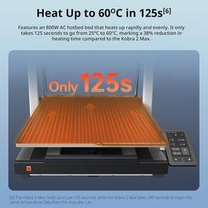 Imprimante 3D Anycubic Kobra 3 Max, filament plastique FDM, grand volume d'impression, impression haute vitesse pour projets multicolores - Product Image 6