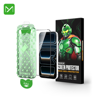Protection d'écran en verre double premium anti-poussière pour IP17PM, IP16PM AR & AF, verre de confidentialité avec surface oleophobe