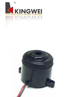 KINGWEI - Zumbador Piezoeléctrico Activo de 25,6 x 16 mm, 12 V CC, 88 dB, 3500 Hz, ABS Negro con Cables para Alarmas y Sirenas