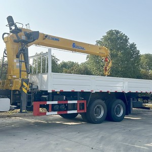 Prix d'usine Shacman 6X4 12 tonnes Grue à flèche droite montée sur camion, Grue mobile hydraulique de levage, Camion de transport de marchandises à vendre - Product Image 4