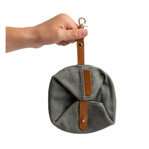 Waterproof Waxed Canvas <strong>Dog</strong> <strong>Food</strong> Bowl Collapsible Travel Puppy Treat Bowl Outdoor Portable Pet <strong>Food</strong> Water <strong>Container</strong> Pocket - Product Image 6