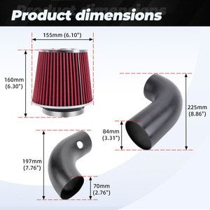 ชุดอุปกรณ์กรองอากาศสำหรับเครื่องยนต์ 4.3L V6 96-04 Chevrolet S10 Blazer Ofi173 - Product Image 2