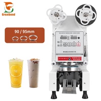 Machine de scellage thermique portable pour gobelets, bouteilles, jus de fruits, eau, bière, en plastique, de qualité alimentaire, 90/95 mm, pour usage en magasin