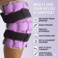 World-Bio – Compresse de gel réutilisable pour genou, thérapie chaude et froide, attelle de compression pour soulager l'arthrite et favoriser la récupération des blessures