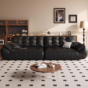 <span class=keywords><strong>Canapé</strong></span> en <span class=keywords><strong>cuir</strong></span> véritable ODM/OEM, style vintage américain, salon, multifonctionnel, cadre en bois massif - Product Image 2