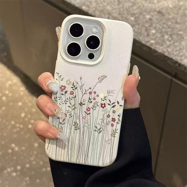 Newest Flowers Mobile Accessories Phone case for iPhone 16 15 17 Pro Max 14 13 12 11 Candy Color Coque Shell Back Cover