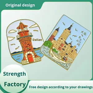 Individuelle Logo-Kühlschrankmagnete aus China, Metallhandwerk, Maßgefertigte Magnete, Personalisierte Städte-Souvenirs, Kleinserien für Sehenswürdigkeiten und Museen - Product Image 5