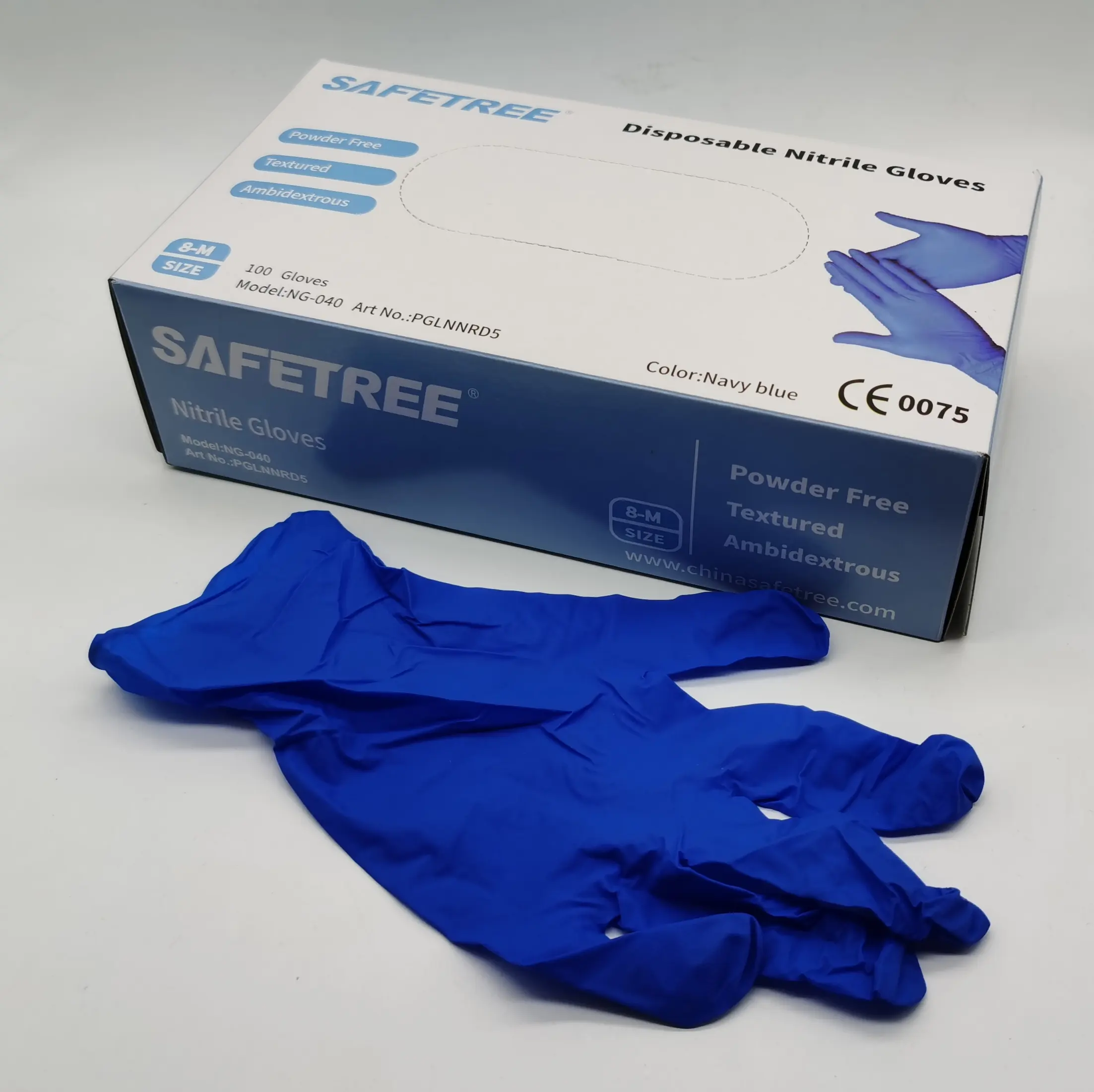 SAFETREE gants En Nitrile Jetables CE EN374-5 sans poudre EPI gants