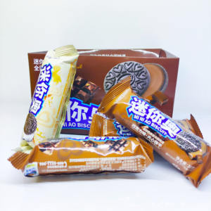 Vente en gros de <span class=keywords><strong>mini</strong></span> biscuits sandwich et biscuits aux saveurs de crème glacée au <span class=keywords><strong>chocolat</strong></span>/<span class=keywords><strong>vanille</strong></span> 38 g/sac - Product Image 1