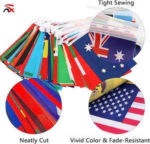 Bandera de Cuerda de 100 Países al por Mayor, Bandera Internacional de Poliéster, Pancarta de Banderas del Mundo para Decoración de Juegos de Fútbol Escolares - Product Image 4