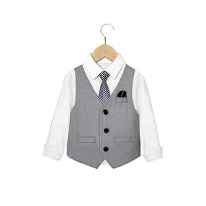 Vente flash Robe de mariée Gants Costume rouge Fête d'enfants Anniversaire Costume de garçon Ensemble 3-10 ans - Product Image 6