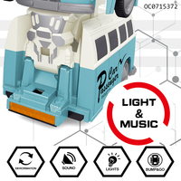Jouet de voiture robot bus en plastique à déformation intéressant pour enfants avec musique légère