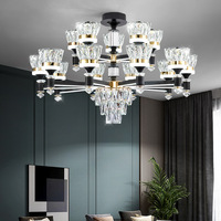 Lampu Gantung Kristal Mewah Modern untuk Rumah Kantor dan Ruang Tamu Desain Kreatif Lampu Hias Kamar Tidur untuk Dekorasi Vila dan Hotel