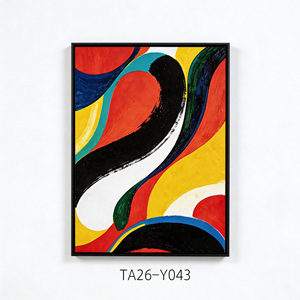 Art mural abstrait moderne sur toile, motif tourbillonnant rouge, <span class=keywords><strong>noir</strong></span> <span class=keywords><strong>et</strong></span> jaune, impression sur toile encadrée pour la décoration de la maison - Product Image 6
