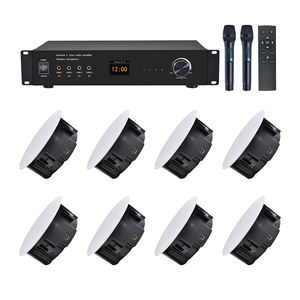 Amplificateur <span class=keywords><strong>audio</strong></span> réseau 4 zones | Amplificateur de puissance BT 50W X 16 canaux avec microphone pour la maison | Amplificateur WiFi pour Multiroom - Product Image 5