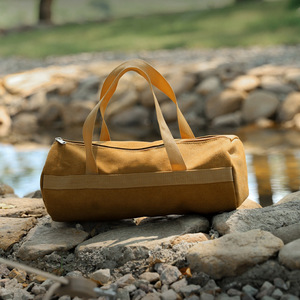 Bolsa de Lona Marrón para Herramientas de Exterior, con Doble Asa y Soporte para Martillo, Bolsa de Almacenamiento Portátil para Equipo de Camping - Product Image 5