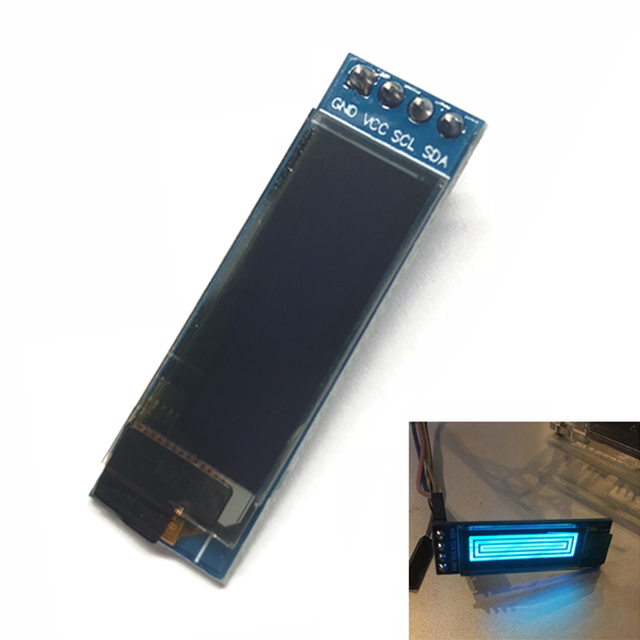 0.91 inch blue oled display module IIC I2C 128X32 4pin with SSD1306 controller chip