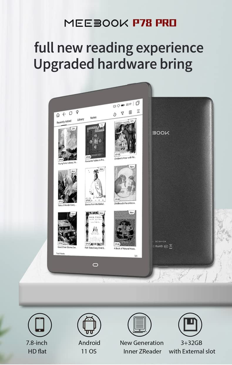 MEEBOOK P78 Pro電子書籍リーダー新しい7.8インチEinkCartaタッチ 