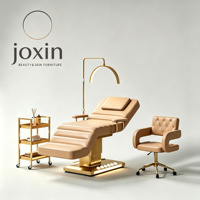 Table de massage et de soin des cils de luxe avec base dorée, idéale pour les cliniques de beauté et les spas – Vente en gros usine