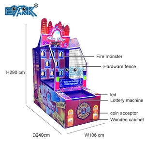 Redención Golpear Máquina Boleto <span class=keywords><strong>de</strong></span> lotería Juegos <span class=keywords><strong>de</strong></span> arcade Lanzar bola Fuego <span class=keywords><strong>Guerra</strong></span> Bola Máquina 220V - Product Image 3