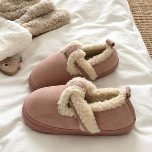 Chaussons pour femmes Brocken, automne/hiver, style rétro, col en polaire, dessus en patchwork, doublure en coton, pour la chaleur intérieure - Product Image 5